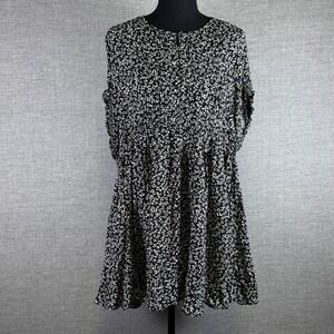 Free People "One Fine Day" Floral Button Front Mini Dress‎ W/Pockets Size XS